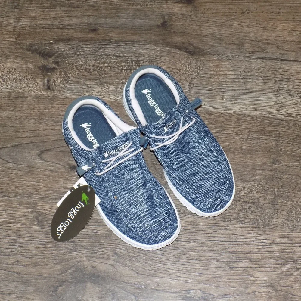 Frogg‎ Toggs Java 2.0 Shoes Women Size 9 Navy Ombre NEW Slip On Knit Loafers